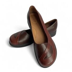 Dansko chestnut brown leather ballet flats size 39